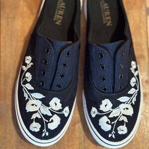Lauren Ralph Lauren Jaida II canvas slip-on shoes - size 7B